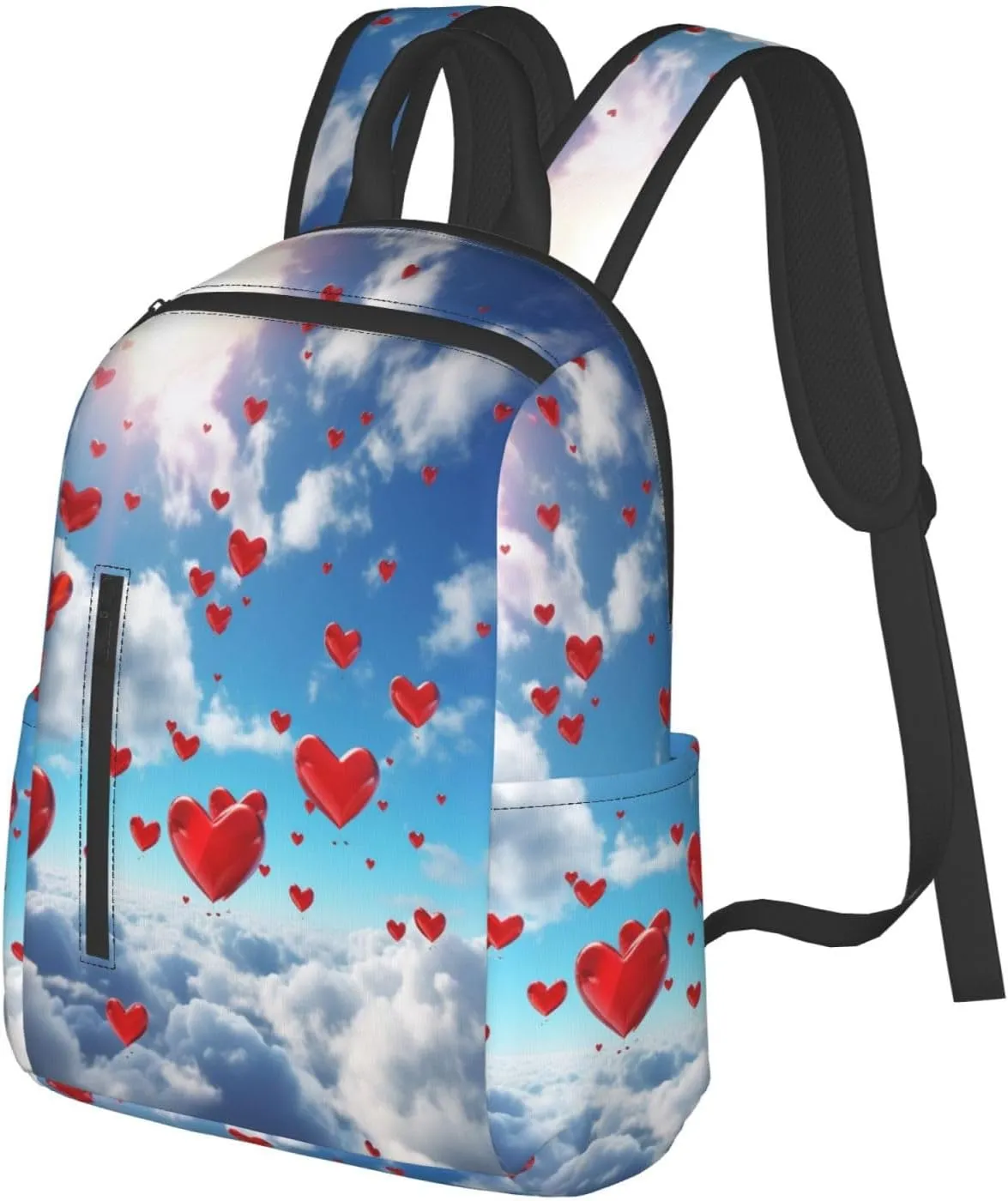 Backpack hearts in the sky Travel Casual Laptop Backpack Adjustable Hiking Daypack for Men Women
