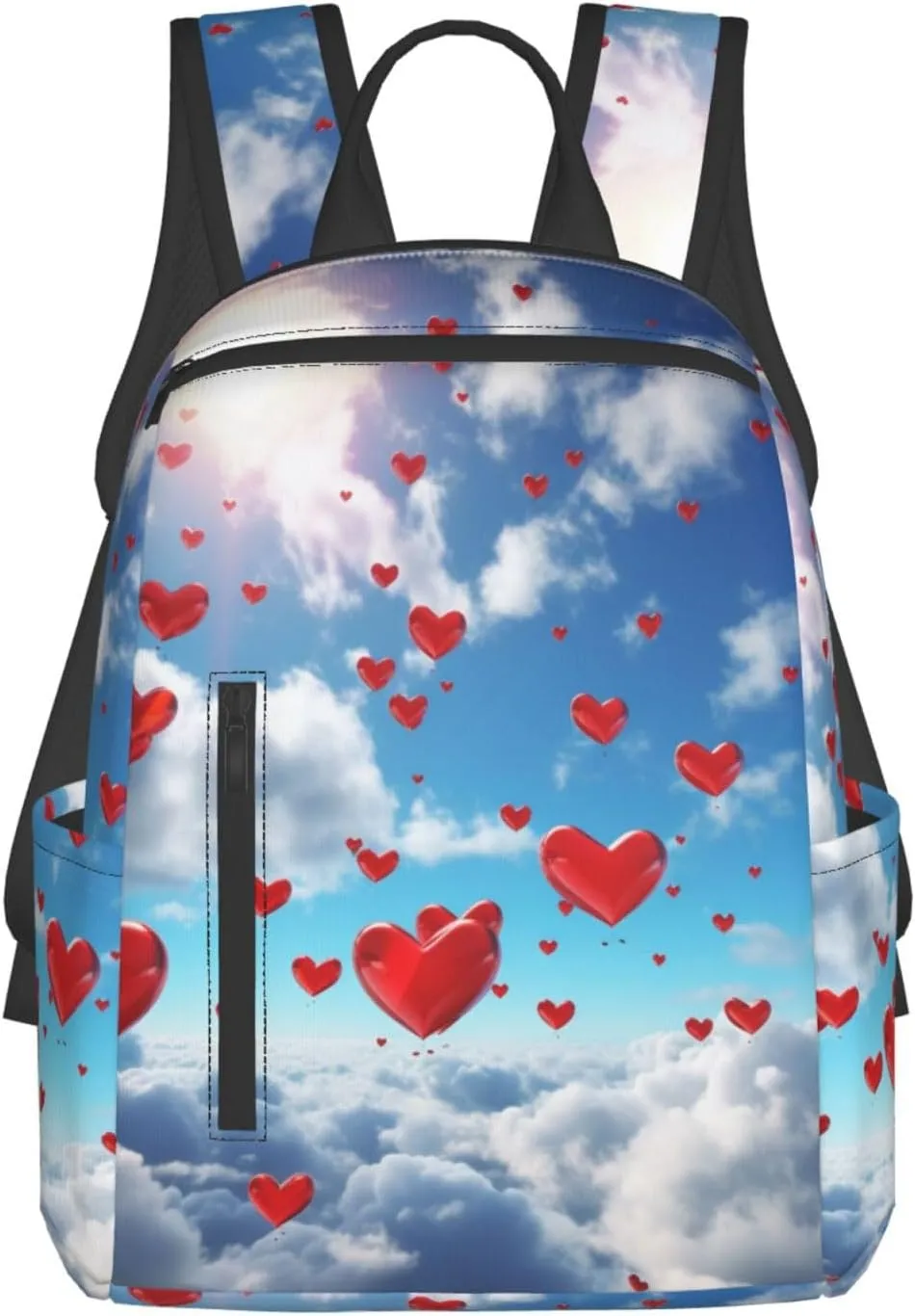 Backpack hearts in the sky Travel Casual Laptop Backpack Adjustable Hiking Daypack for Men Women