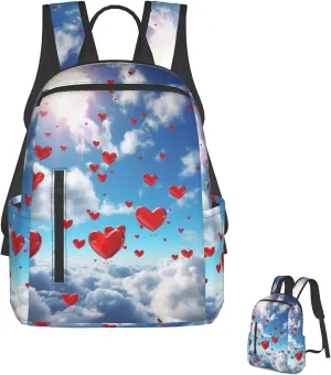 Backpack hearts in the sky Travel Casual Laptop Backpack Adjustable Hiking Daypack for Men Women