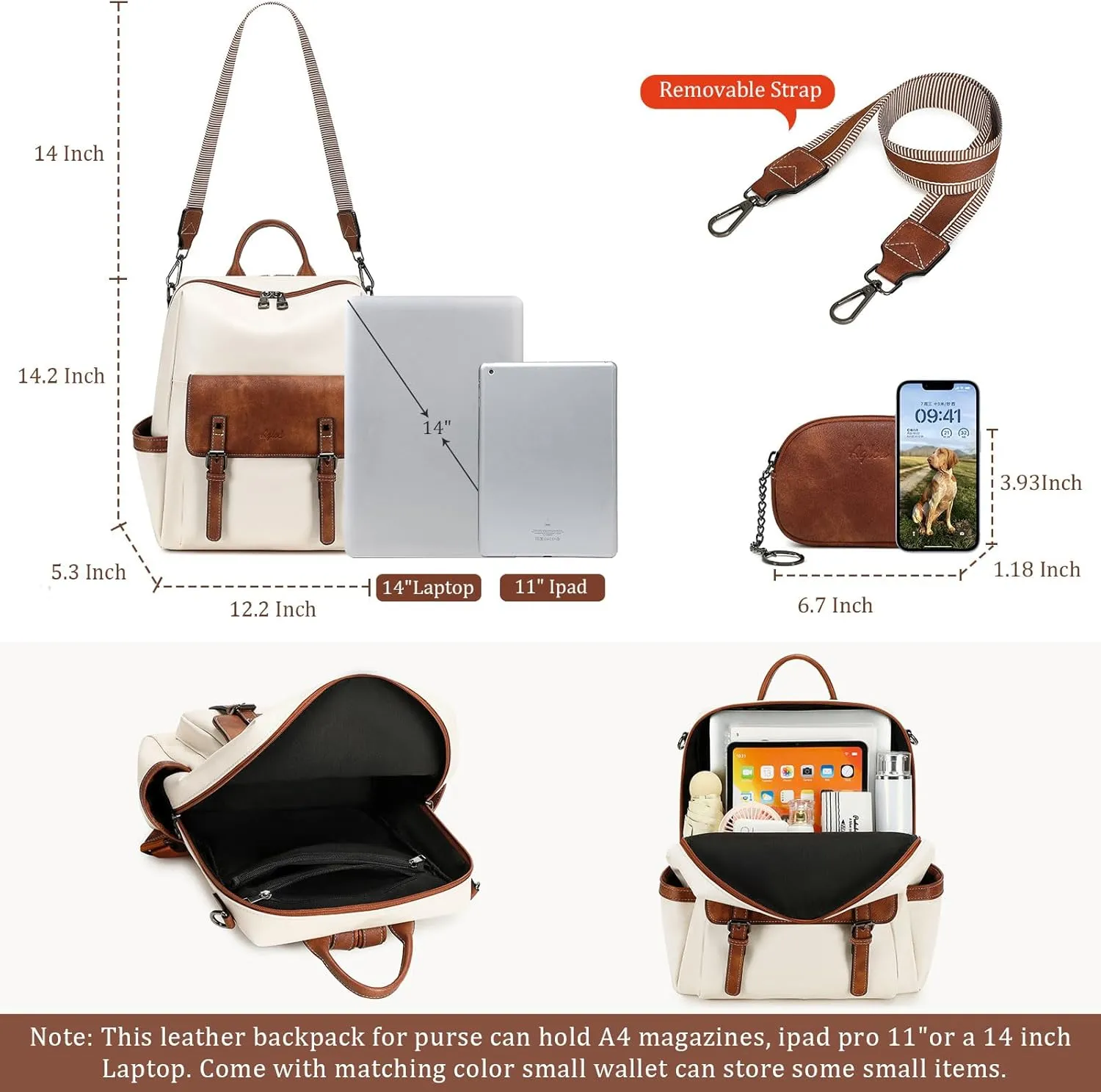 Backpack Purse for Women PU Leather Back Packs Designer Ladies Shoulder Bag Fashion Faux Work Travel Handbags