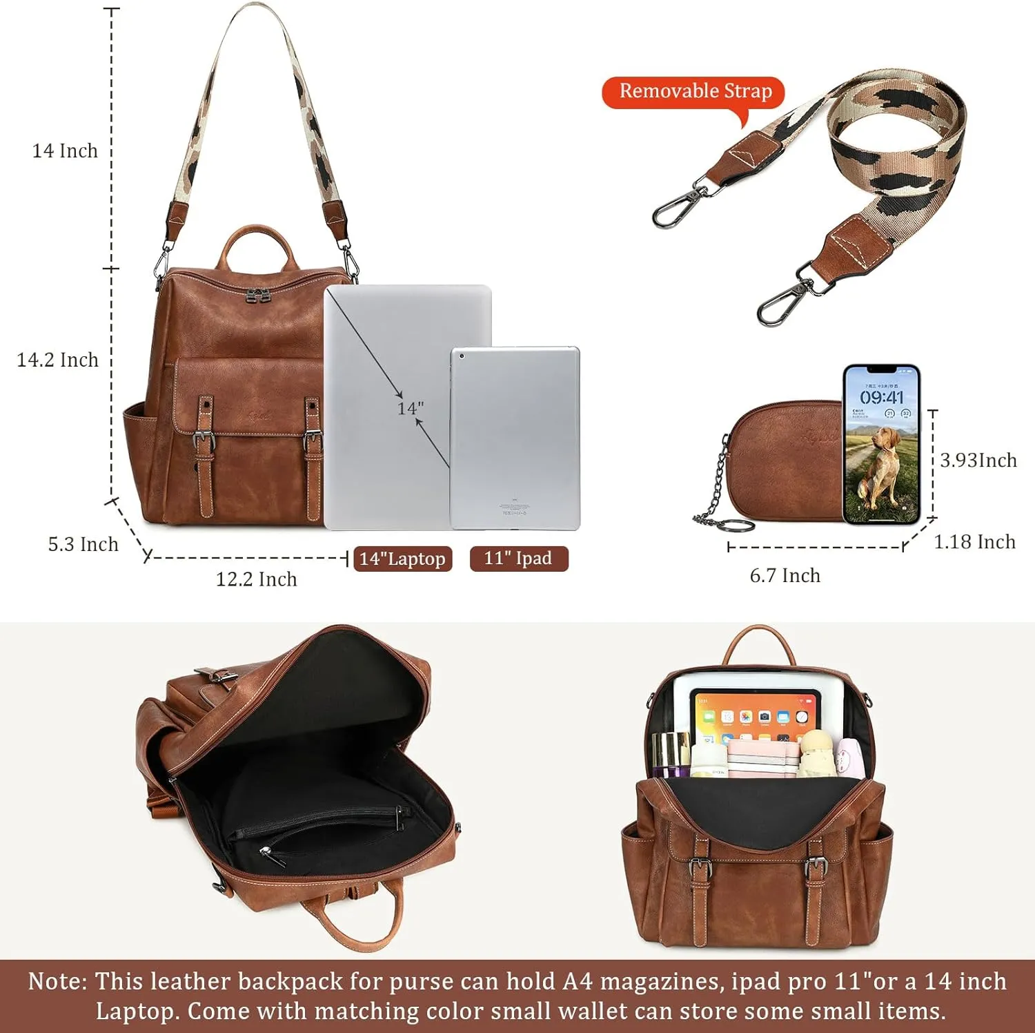 Backpack Purse for Women PU Leather Back Packs Designer Ladies Shoulder Bag Fashion Faux Work Travel Handbags