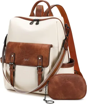 Backpack Purse for Women PU Leather Back Packs Designer Ladies Shoulder Bag Fashion Faux Work Travel Handbags