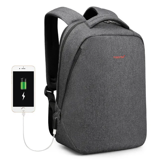 Backpacks 15.6 Men for Mochilas theft 24L inch Water Laptop Schoolbag Travel Anti Business Full assortment Boys Tigernu Male Repellent Causal Enormous discount 