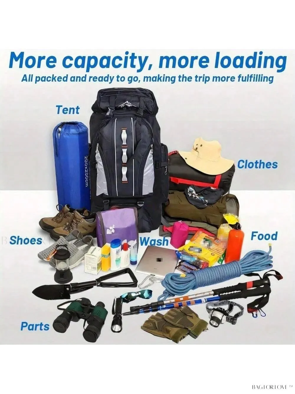 BagForLove - Waterproof Hiking and Camping Backpack for Adventure