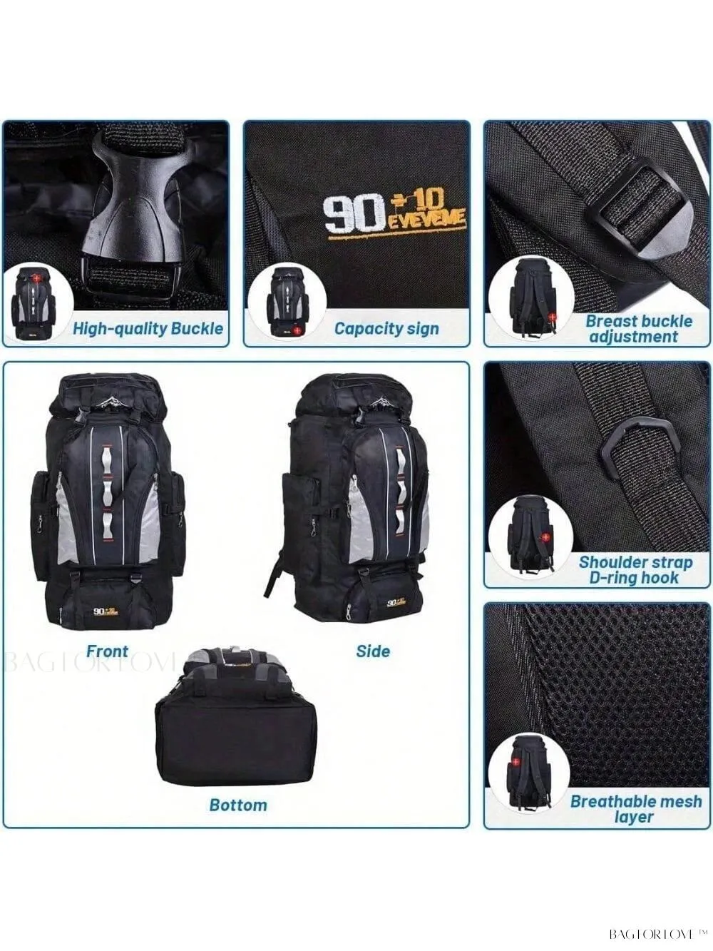 BagForLove - Waterproof Hiking and Camping Backpack for Adventure