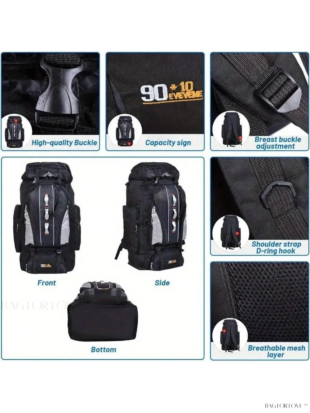 BagForLove - Waterproof Hiking and Camping Backpack for Adventure
