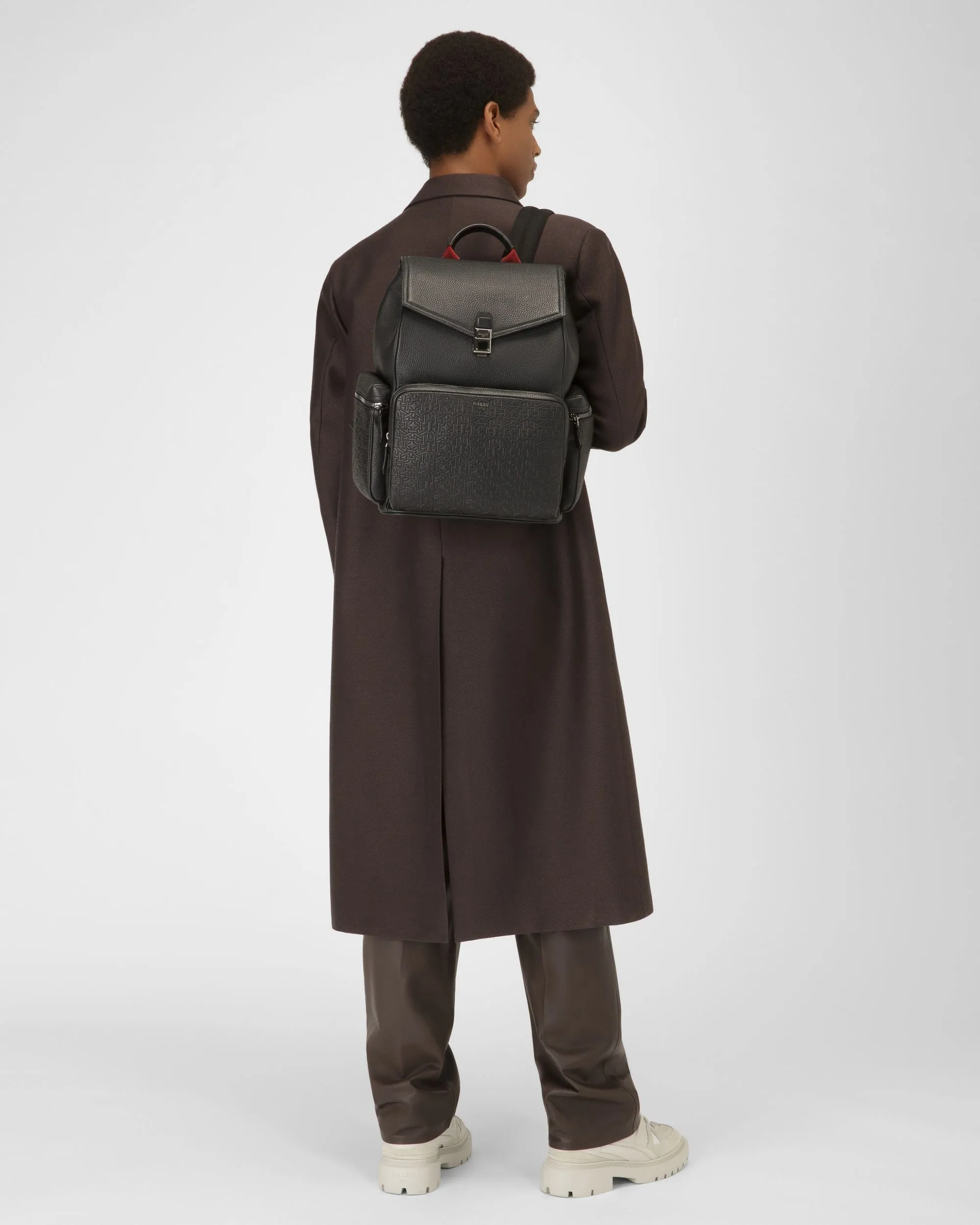 Bahko Leather Backpack In Black