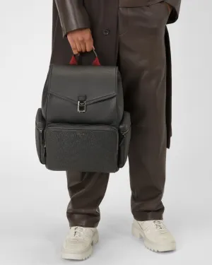 Bahko Leather Backpack In Black
