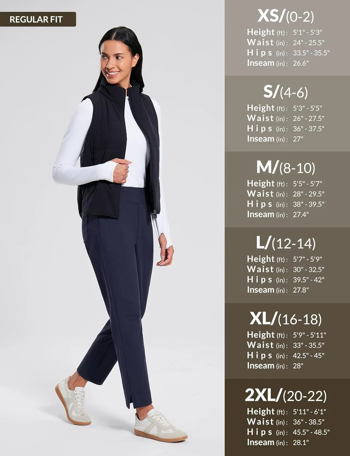 baleaf Women's Pants with Zipper Pockets Stretch Golf Pants High Waist Travel Athletic Work Casual UPF50 