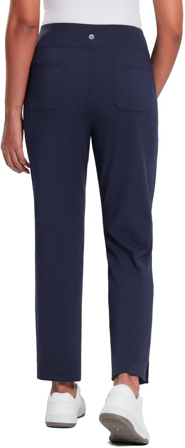 baleaf Women's Pants with Zipper Pockets Stretch Golf Pants High Waist Travel Athletic Work Casual UPF50 