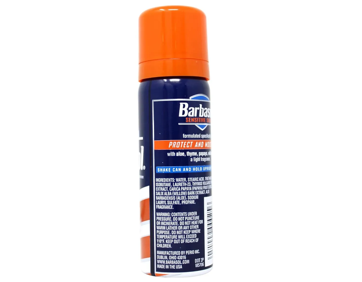 Barbasol Shave Cream Sensitive Skin Travel size 2 oz (Pack of 36)