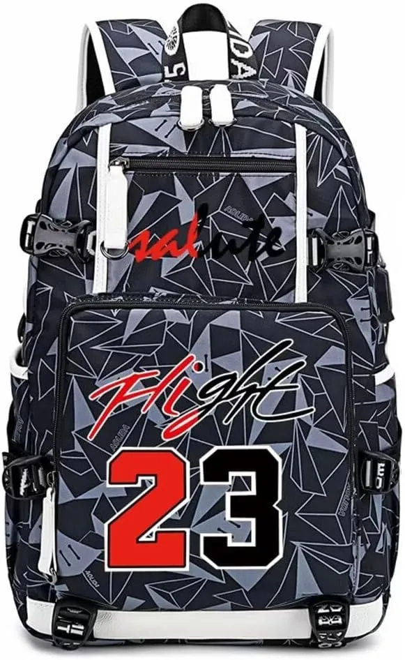 Basketball Player Number 23 Multifunction Backpack Travel Daypacks Fans Bag For Men Women (Style 19)