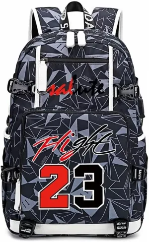 Basketball Player Number 23 Multifunction Backpack Travel Daypacks Fans Bag For Men Women (Style 19)