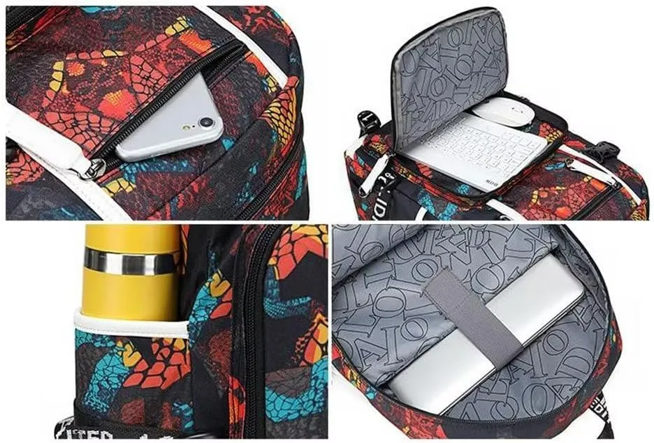Basketball Player Number 23 Multifunction Backpack Travel Daypacks Fans Bag For Men Women (Style 19)