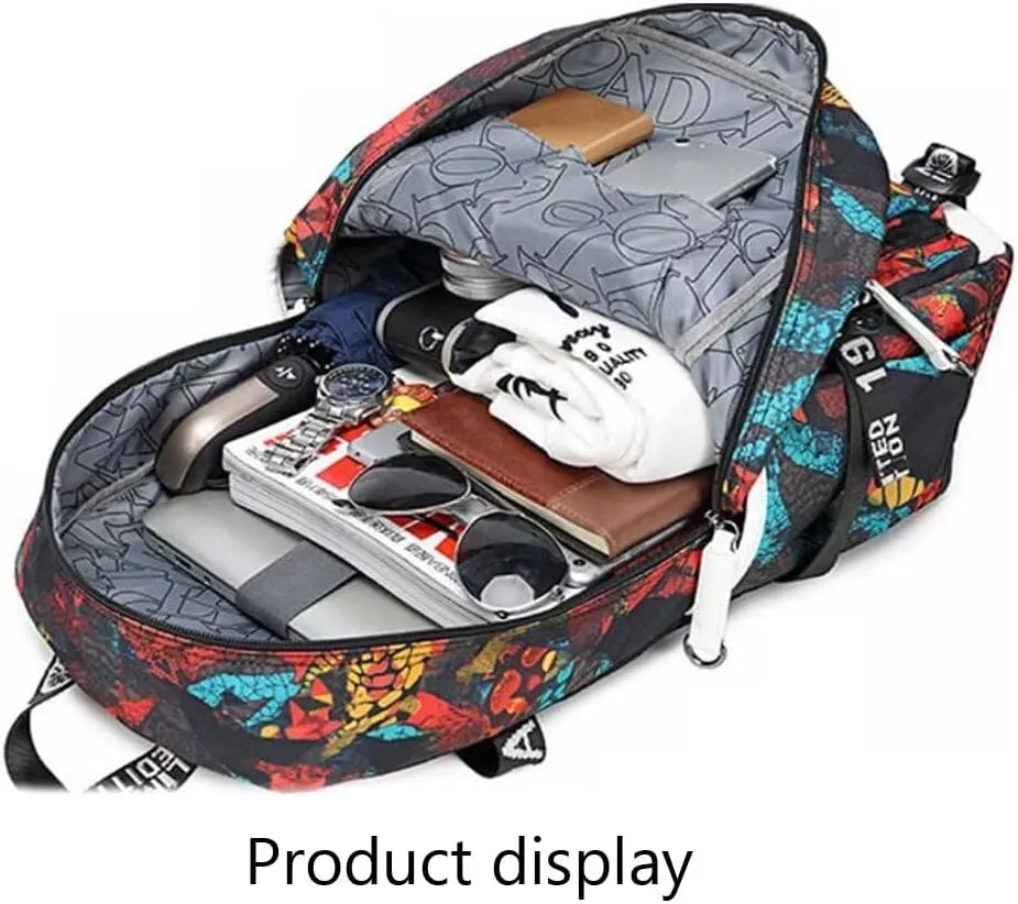 Basketball Player Number 23 Multifunction Backpack Travel Daypacks Fans Bag For Men Women (Style 19)