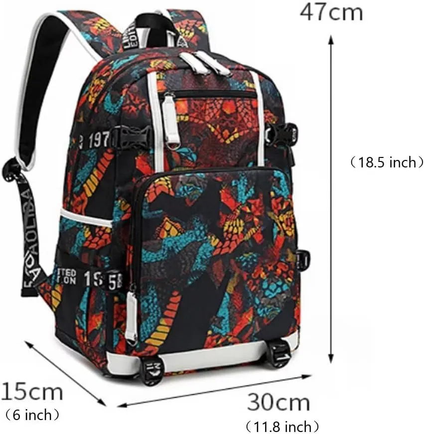 Basketball Player Number 23 Multifunction Backpack Travel Daypacks Fans Bag For Men Women (Style 19)