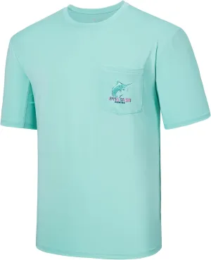 BASSDASH Men’s UPF 50  Fishing Graphic T-Shirts Pocket Short Sleeve Shirt Quick Dry UV Sun Protection Casual Outdoor FS46M
