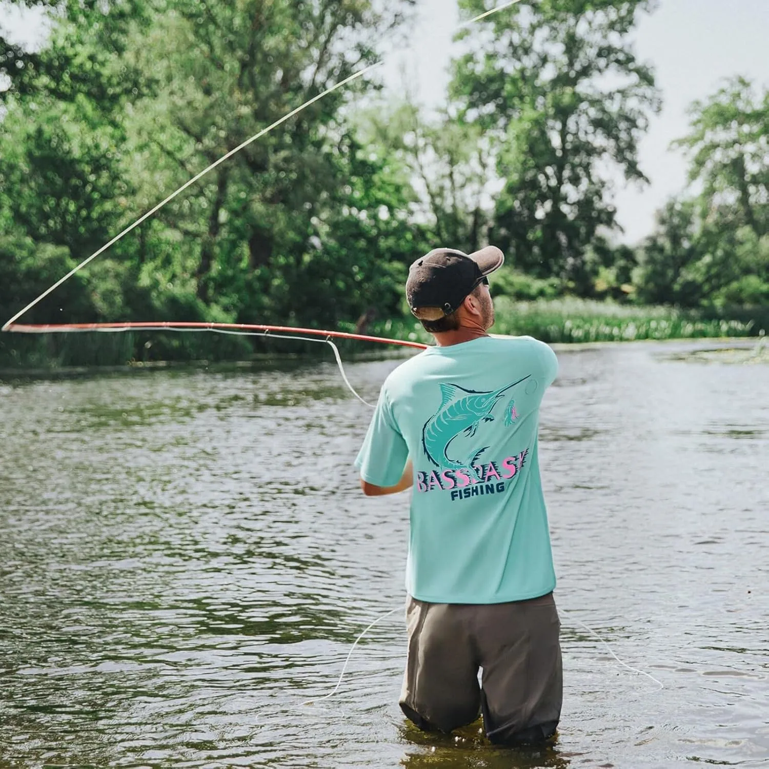 BASSDASH Men’s UPF 50  Fishing Graphic T-Shirts Pocket Short Sleeve Shirt Quick Dry UV Sun Protection Casual Outdoor FS46M