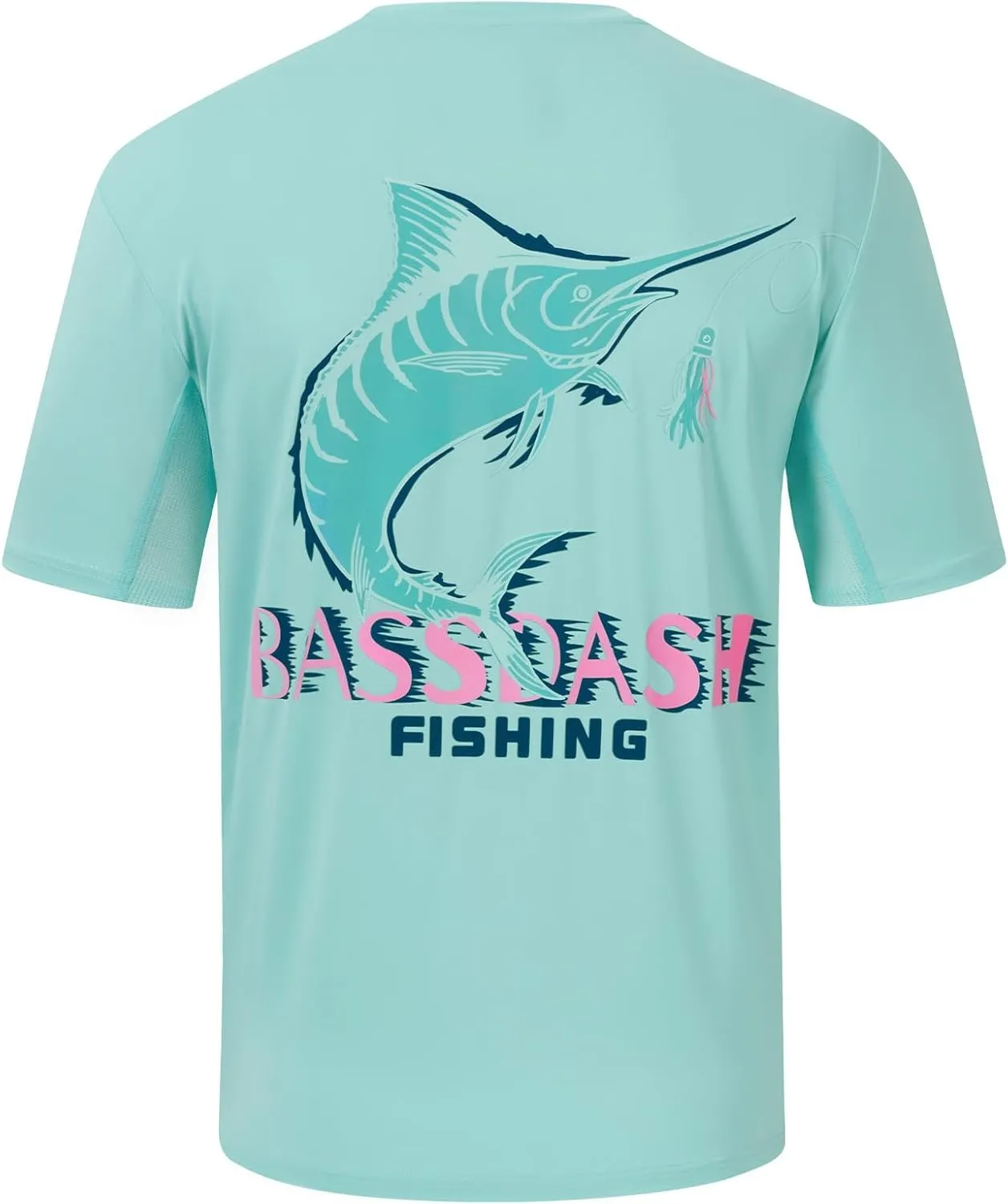 BASSDASH Men’s UPF 50  Fishing Graphic T-Shirts Pocket Short Sleeve Shirt Quick Dry UV Sun Protection Casual Outdoor FS46M