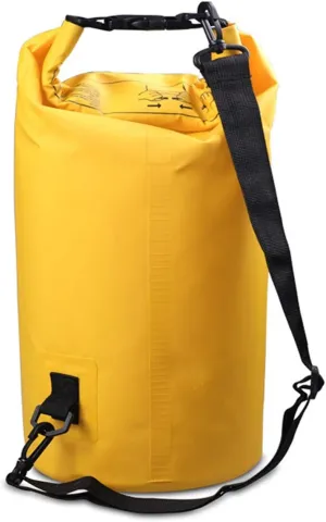Beach Bag Outdoor Portable Waterproof Bucket for Outdoor Riding Camping Travel Water Sports Storage Bag Outdoor Quick-Drying Bag (Color : Blue Size : 195410mm) (Yellow 195 * 320mm)