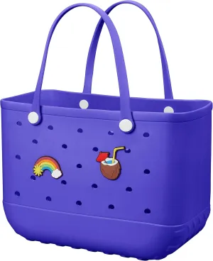 Beach Bag Rubber Tote Bag Waterproof Travel Bags for Women Washable Tote Bag Handbag for Sports Beach Market Pool