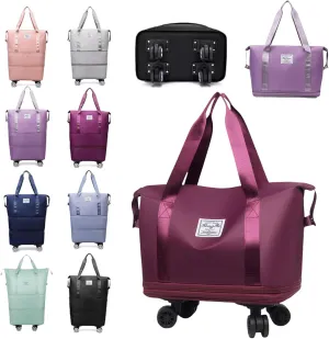 Beente Travel Bag With Wheels - 2025 New Beente Expandable Travel Bag, Large Capacity Travel Bags Universal Wheel Removable (Dark Purple,One Size)