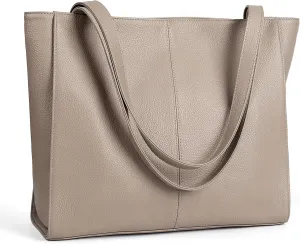 befen Genuine Leather Tote Bag for Women Work, Women's Leather Shoulder Bags Purses Satchel Handbags with Laptop Compartment