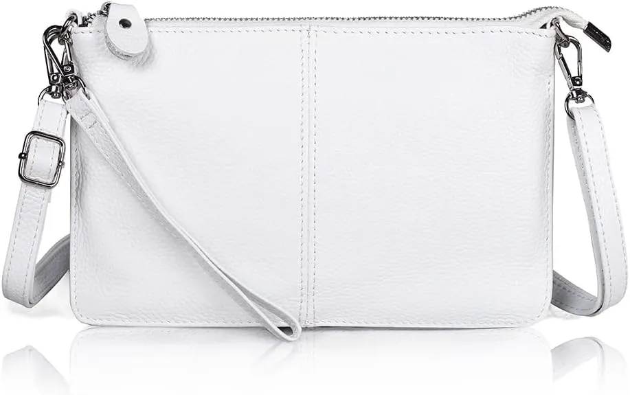 befen Genuine Leather Wristlet Clutch Wallet Purses Small Crossbody Bags for Women with RFID Blocking Card Slots