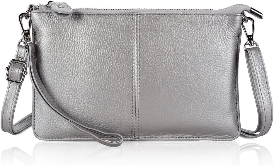 befen Genuine Leather Wristlet Clutch Wallet Purses Small Crossbody Bags for Women with RFID Blocking Card Slots