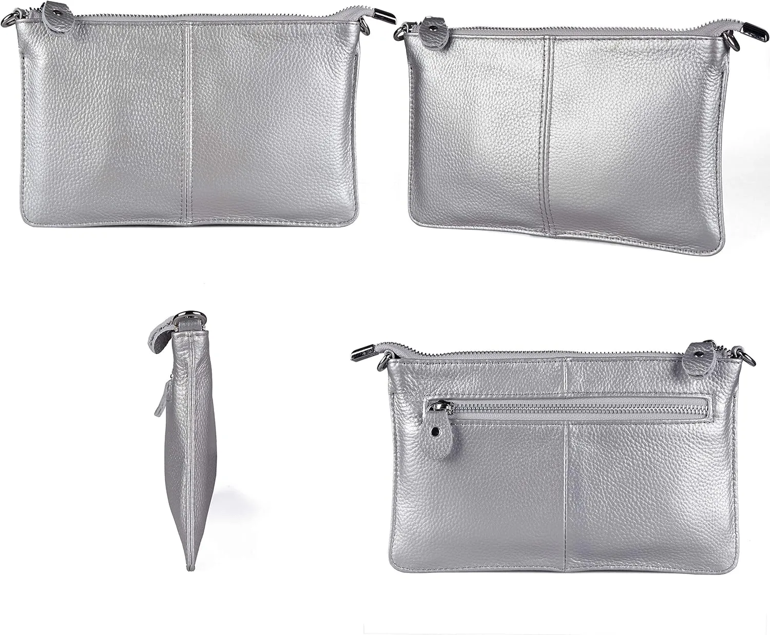 befen Genuine Leather Wristlet Clutch Wallet Purses Small Crossbody Bags for Women with RFID Blocking Card Slots
