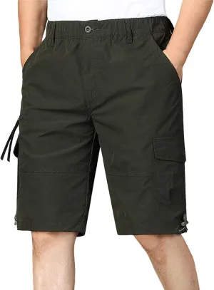 Big and Tall Cargo Shorts for Men Reinforced Stitching Stretch Fabric Workwear Utility Pockets Casual Daily Wear