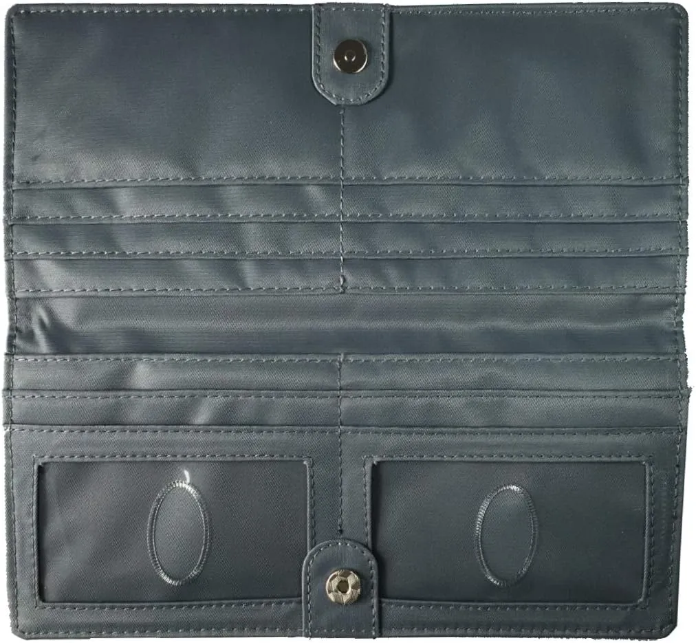 Big Skinny Women's Executive Bi-Fold Checkbook Slim Wallet, Holds Up to 40 Cards