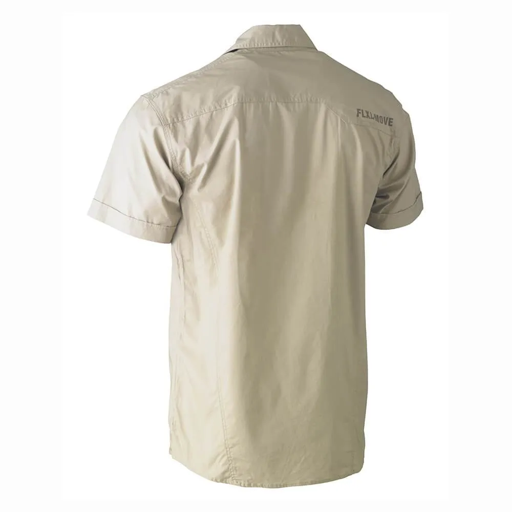Bisley BS1144 Flex & Move Utility Work Shirt Short Sleeve Stone