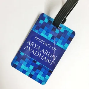 Blue Digital Bag Tags