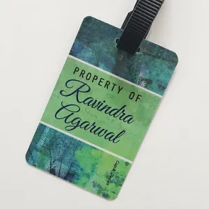 Blue Water Colour Bag Tags