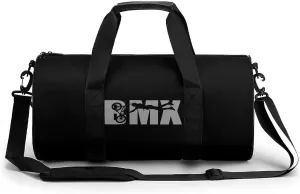 BMX Racing Bike Cycling Round Barrel Gym Sport Bag Small Travel Duffel Bags Reusable Tote for Men Women