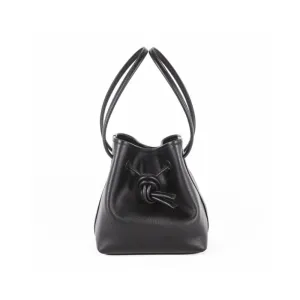 Bond Drawstring Bucket Bag | Top Handle Bag in Leather