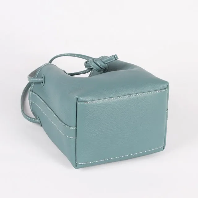 Bond Drawstring Bucket Bag | Top Handle Bag in Leather