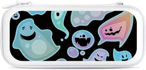 Boo Ghost Host Hard Shell Travel Case with Rope 15 Game Card Pockets Compatible with Switch Protective