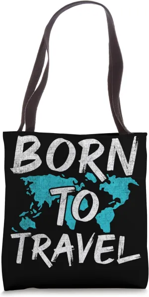 Born To Travel World Map Travel Agent Tote Bag