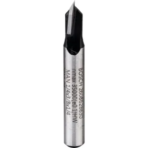 Bosch Professional V-Groove Bit - 90°, 1/4" Shank, L9.5mm, D6.3mm