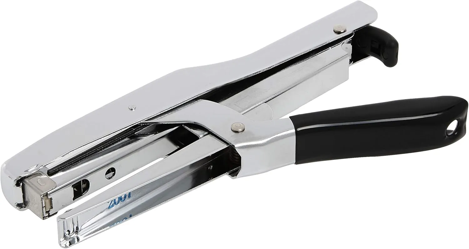 Bostitch Office Plier Stapler, 20 Sheet Capacity, EZ Squeeze Handle, Reduced Effort, No Jam Technology, Chrome
