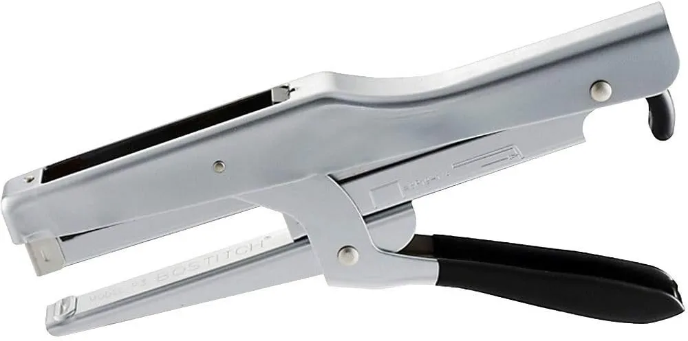 Bostitch Office Plier Stapler, 20 Sheet Capacity, EZ Squeeze Handle, Reduced Effort, No Jam Technology, Chrome