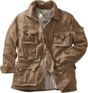 Boulder Creek by KingSize Men's Big & Tall 9 Pocket Twill Utility Jacket