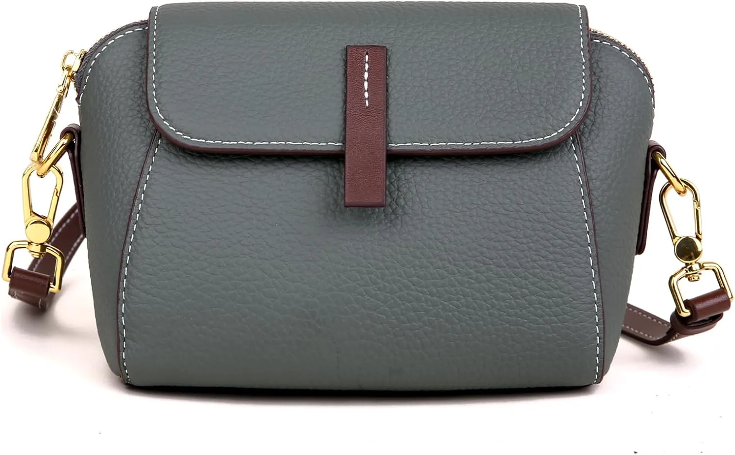 BOYATU Small Leather Crossbody Bags for Women: Genuine Leather Purse for Ladies - Retro Shoulder Handbags for Travel Commute