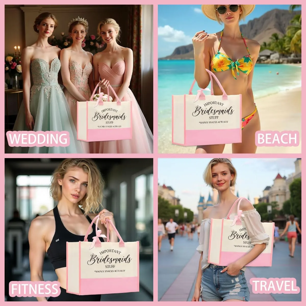 Bride Bridesmaid Mother of The Bride Mother of The Groom Gifts for Women Canvas Tote Bag