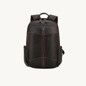 ﻿Brown Damrie Leather Backpack