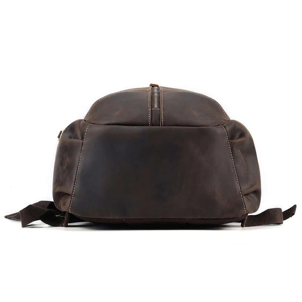 ﻿Brown Damrie Leather Backpack