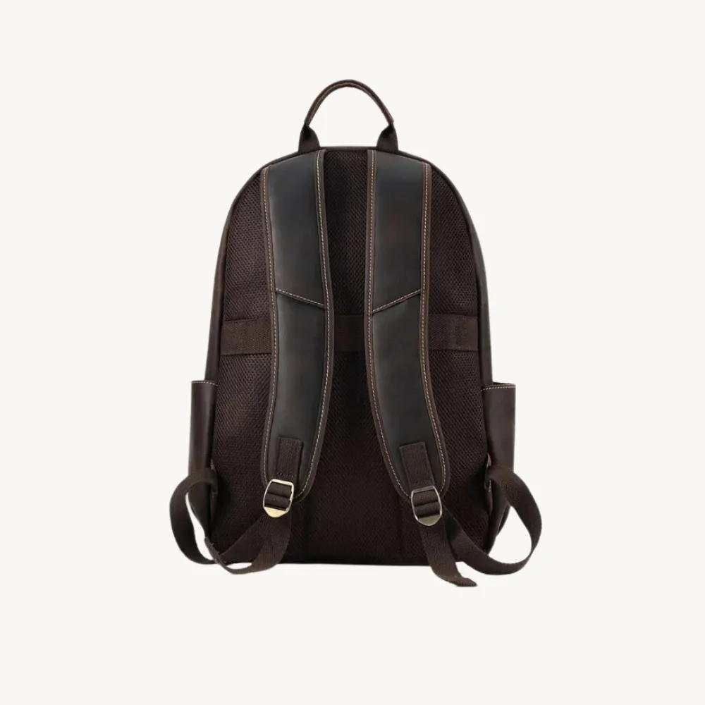 ﻿Brown Damrie Leather Backpack