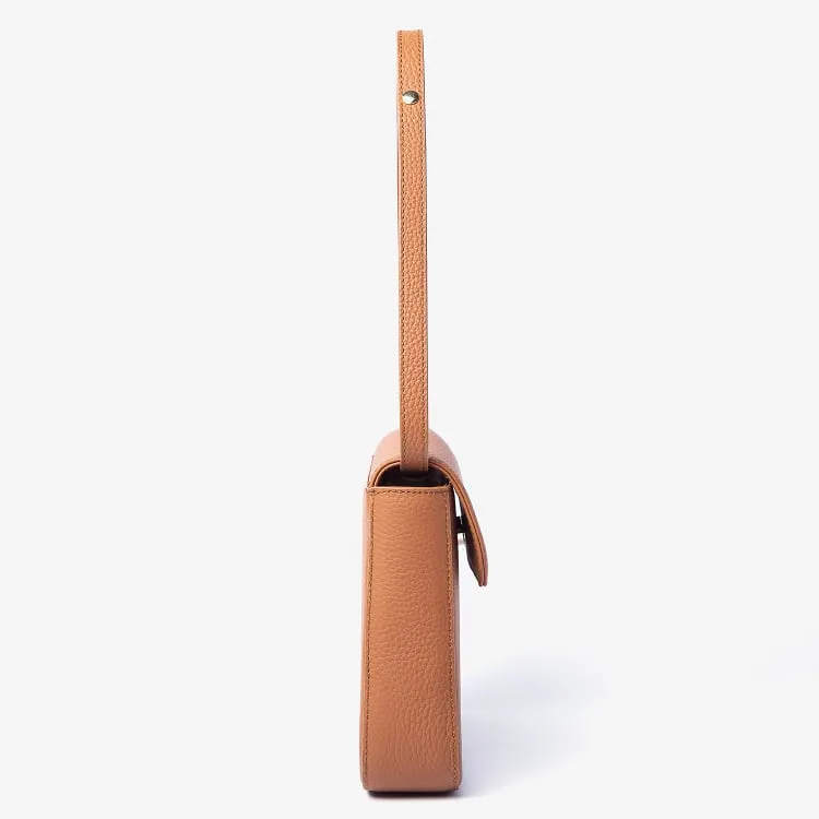 Brown Top Grain Cow Leather Underarm Bag | Handbag | Shoulder Bag